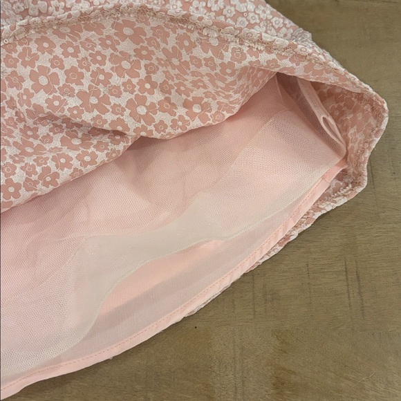 Lulus Darling Composure Pink Jacquard Floral Tie-Strap Mini Dress Small NWT NEW - Picture 7 of 10